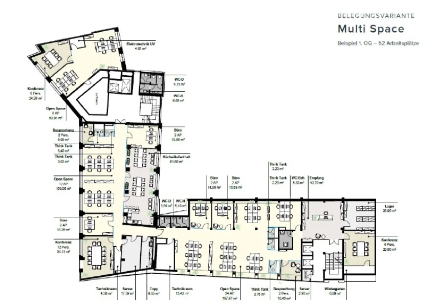 Grundriss 1OG Multi-Space