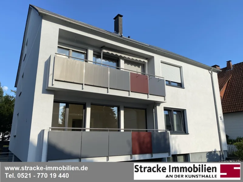 Balkonseite / Sonnenseite - Wohnung mieten in Bielefeld - Ruhig + mittendrin in Schildesche! Modernisiert! Balkon!