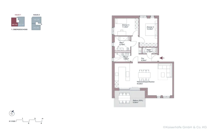 Kaiserhoefe Krefeld_Grundriss WE03