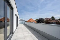 Tolle Dachterrasse, Blick nach Osten 