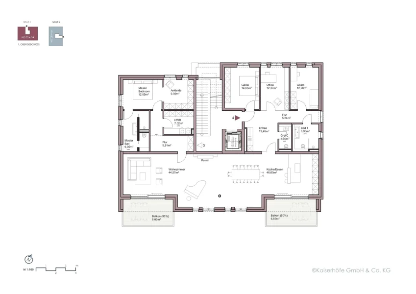 Kaiserhöfe Krefeld_Grundriss WE03+04