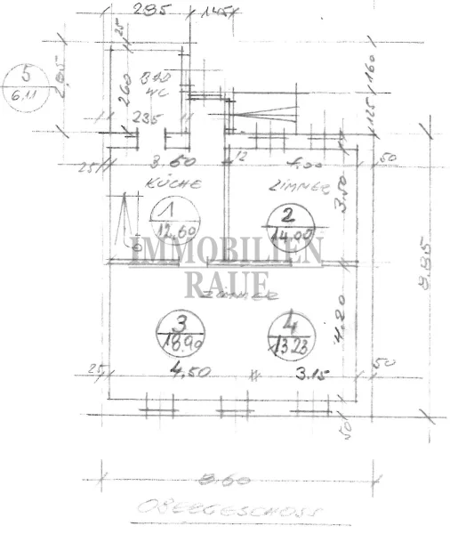 Plan Obergeschoss (Hauptwhg.)