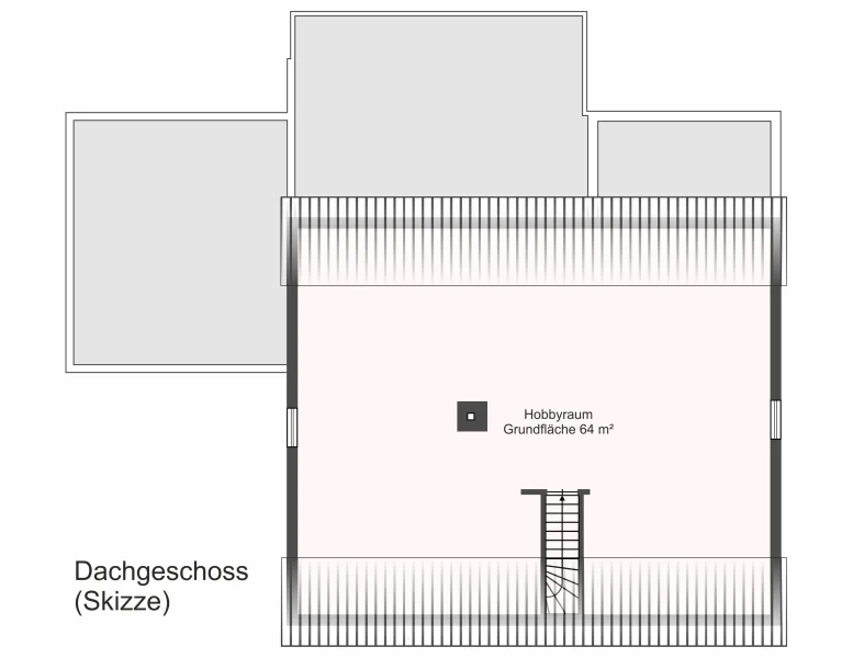 Zeichnung Skizze Dachgeschoss