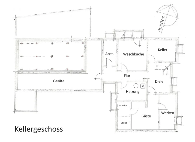 Zeichnung Kellergeschoss oM