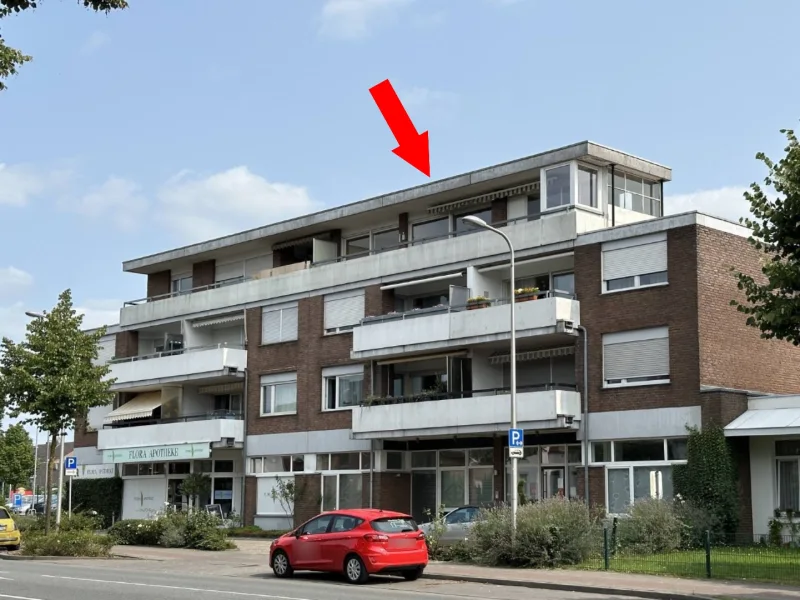 Straßenansicht - Wohnung kaufen in Kleve - Dachgeschosswohnung mit Panoramablick über Kleve-Materborn mit 360-Grad-Besichtigung!