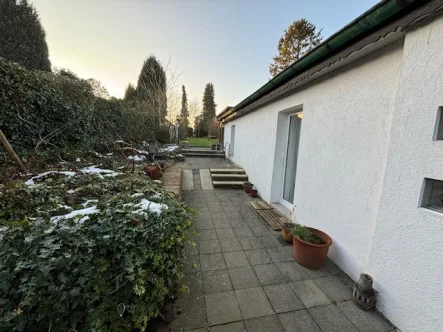 Blick auf das Studio - Haus kaufen in Mönchengladbach - Urgemütliches Fachwerkhaus mit Studio auf Traumgrundstück Wickrathberg