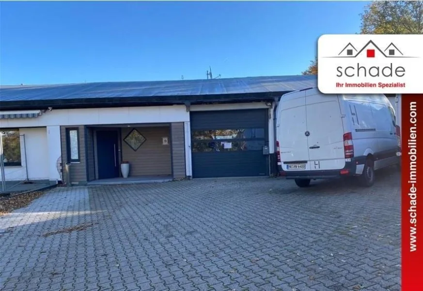 Außenansicht.jpg - Halle/Lager/Produktion mieten in Schalksmühle - SCHADE IMMOBILIEN - Teilmöblierte Büro- und Hallenfläche in Schalksmühle-Heedfeld zu vermieten!