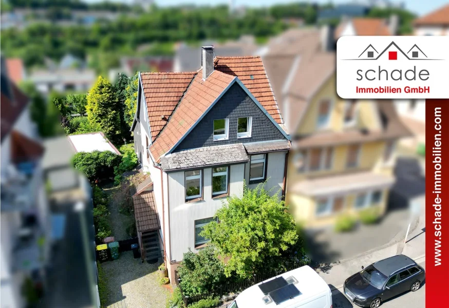 Außenansicht - Haus kaufen in Lüdenscheid - SCHADE IMMOBILIEN - Schönes Dreifamilienhaus mit eigenem Garten in der Nähe von der Parkstraße!