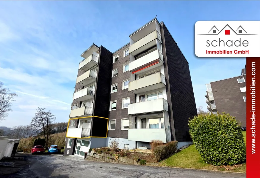 Außenansicht - Wohnung kaufen in Lüdenscheid - SCHADE IMMOBILIEN - Bezugsfreie 1,5-Zimmerwohnung mit Balkon in Lüdenscheid zu verkaufen!