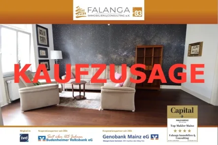 KAUFZUSAGE - Wohnung kaufen in Wiesbaden / Wiesbaden Mitte - FALANGA IMMOBILIEN - Traumhaft schöne Altbauwohnung in toller Wiesbadener Innenstadt-Lage!