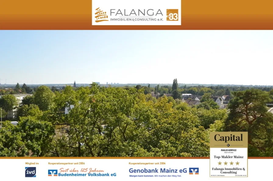 Titel Fernblick - Wohnung kaufen in Mainz / Gonsenheim - FALANGA IMMOBILIEN - FAMILIEN WILLKOMMEN! Fairer Kaufpreis & gut aufgeteilte Familienwohnung in Gonsenheim