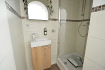 Moderne Gäste Toilette mit Dusche