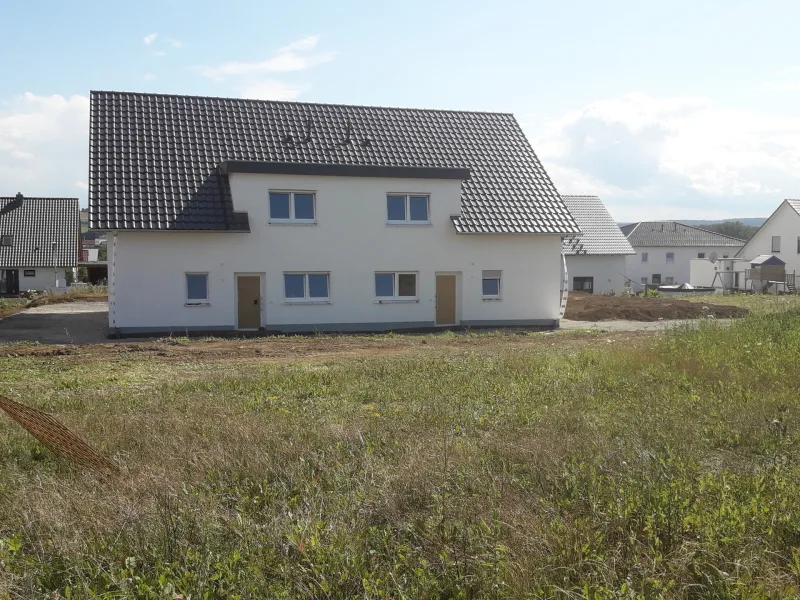 Hausansicht Eingang - Haus kaufen in Brakel - amarc21 - noch eine Neubau Doppelhaushälfte im Neubaugebiet