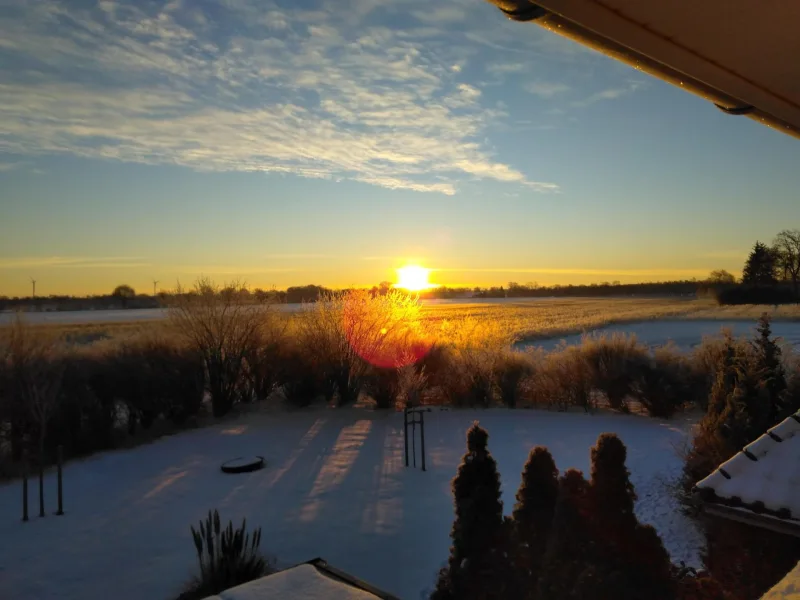 Sonnenuntergang von der Dachterrasse