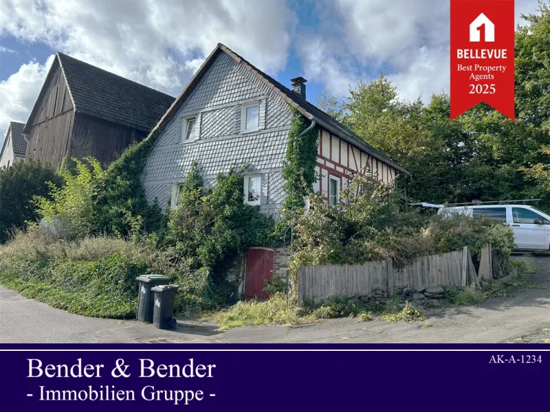 www.bender-immobilien.de - Haus kaufen in Morsbach - Beschauliches Fachwerkhäuschen in naturnaher Lage!