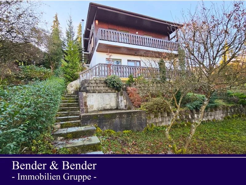 www.bender-immobilien.de - Haus kaufen in Windeck-Halscheid - Gemütliches Einfamilienhaus in idyllischer Höhenlage mit schönem Fernblick in Windeck-Halscheid!