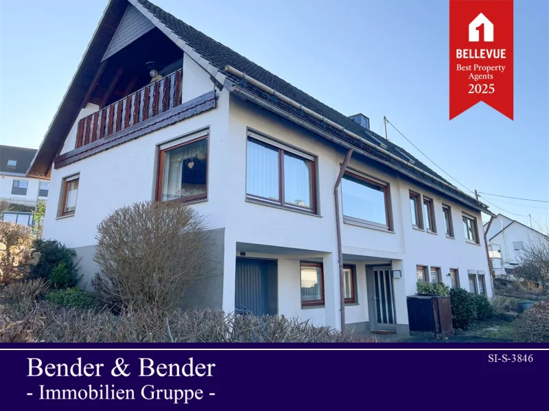 Banner - Haus kaufen in Hilchenbach - Charmantes Einfamilienhaus im Herzen von Hilchenbach - mit schönem Garten & Blick ins Tal!