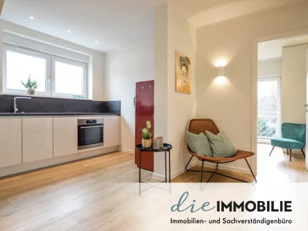 Wohnbereich - Wohnung mieten in Bergisch Gladbach - All in: Neubau! voll möbliert und hochwertige ausgestattete 2-Zimmer-Wohnung in Bestlage!