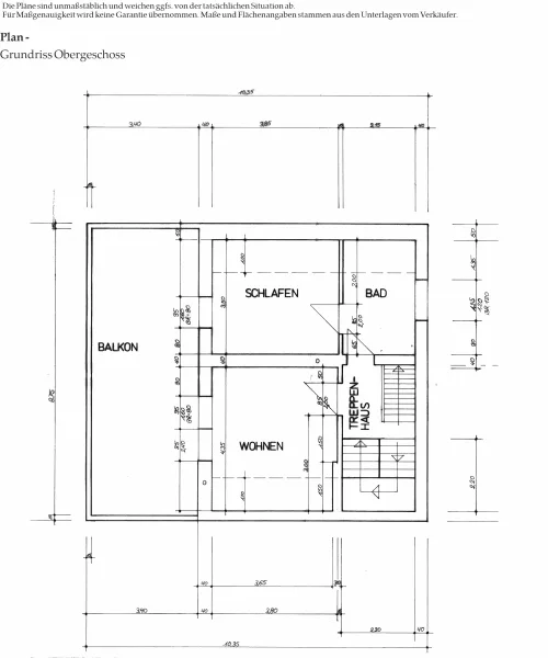 Grundriss Obergeschoss