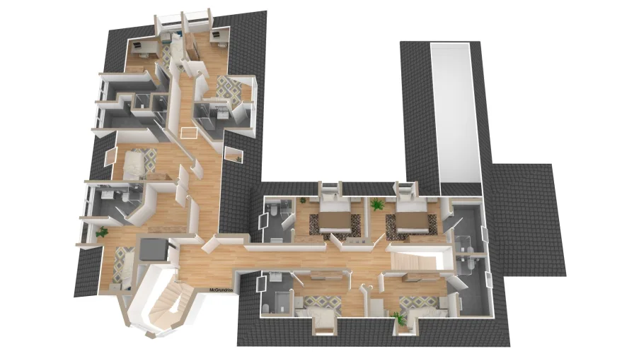 3D-Grundriss Dachgeschoss
