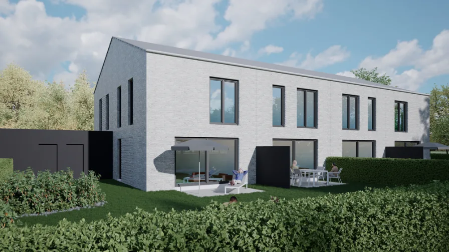 Visualisierung - Haus mieten in Olfen - Exklusive Doppelhaushäfte zum ErstbezugKFW-55ee - Fußbodenkühlung - Kamin uvm.