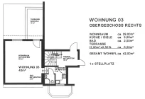 Grundiss OG rechts WE 3