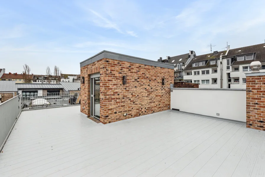 Dachterasse - Wohnung kaufen in Düsseldorf / Flingern Nord - Luxusloft im ruhigen und grünen Innenhof von Flingern