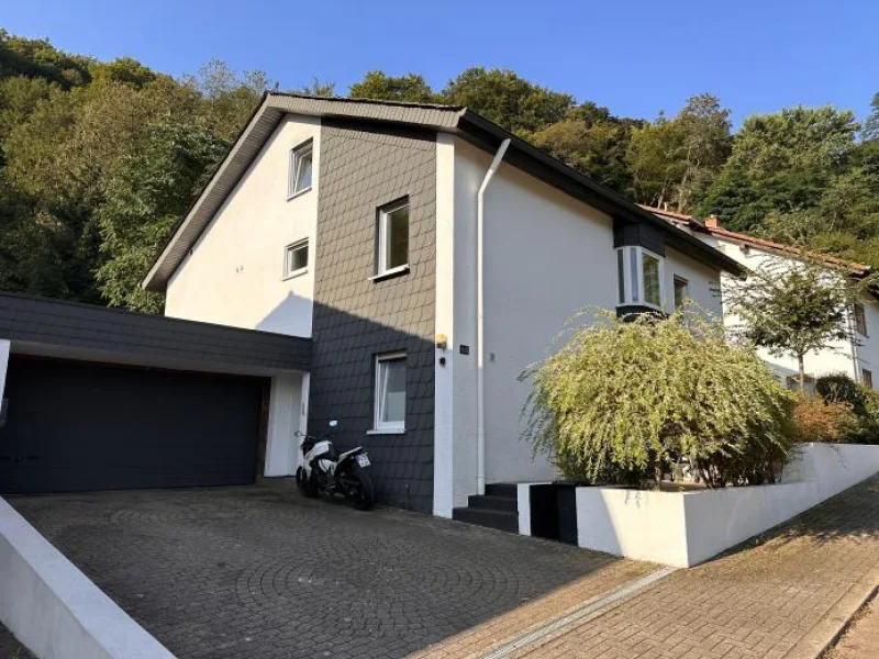 Außenansicht - Haus kaufen in St. Ingbert - Provisionsfrei: Freistehendes Architektenhaus mit Einliegerwohnung in idyllischer Lage