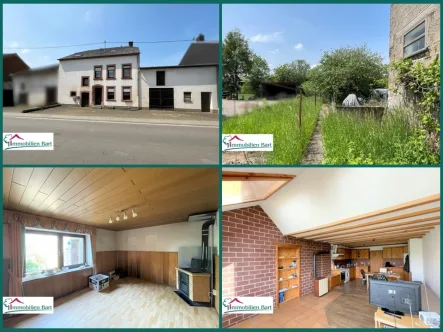  - Haus kaufen in Mettlach-Faha - GRENZNÄHE: WOHNHAUS MIT 2 EINHEITEN + HALLE MIT 480 m² NUTZFLÄCHE + WERKRAUM + GARTEN