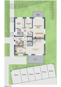 Grundriss EG W3 - Wohnung kaufen in Mettlach - METTLACH: NEUBAU, A +, 71 M², RUHIGE, SONNIGE LAGE