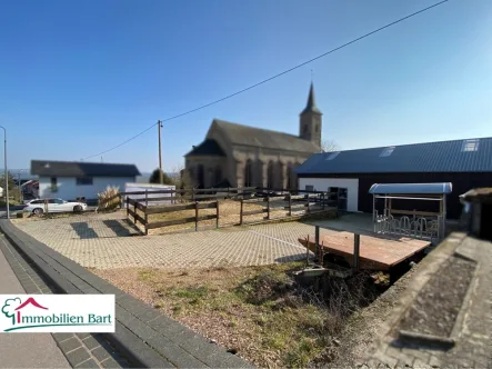 Seitenansicht - Halle/Lager/Produktion kaufen in Kirf - 10 MIN. BIS L-REMICH:BAUGRUNDSTÜCK MIT 20 x 10 METER HALLE