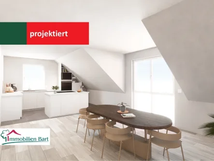 offene Küche mit Essbereich - projektiert - Wohnung kaufen in Palzem / Helfant - PALZEM-HELFANT: 121 M² NEUBAUWOHNUNG - ERSTBEZUG