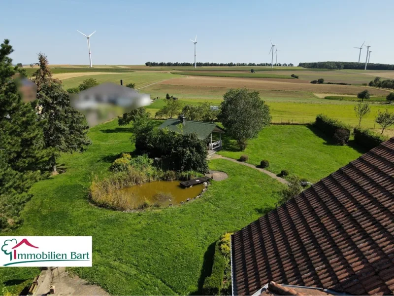 Garten - Haus kaufen in Merzkirchen - GRENZNÄHE LUXEMBURG: MEHRGENERATIONENHAUS MIT VIEL PLATZ UND TOLLER SICHT INS GRÜNE !