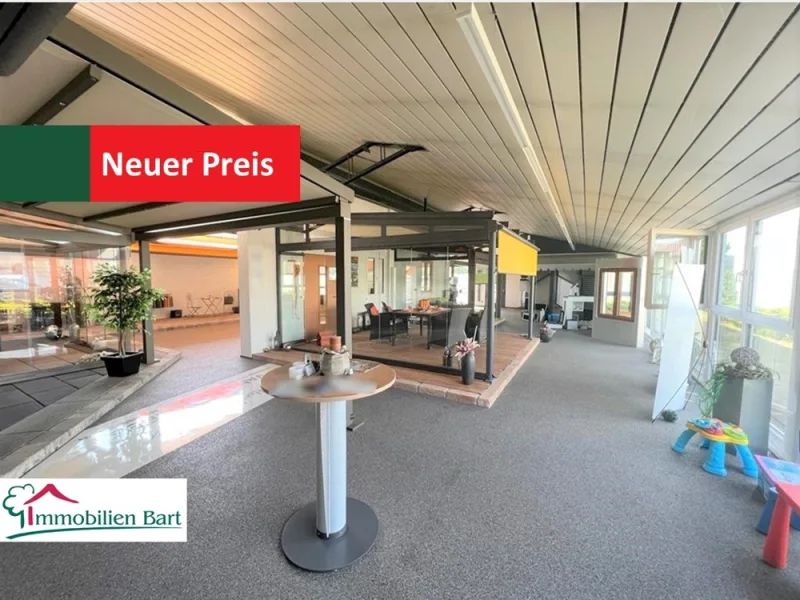 Gewerbe - Halle/Lager/Produktion kaufen in Saarlouis - 375 M² BÜRO UND AUSSTELLUNG / WOHNHAUS UND NEBENGEBÄUDE / + BAULAND