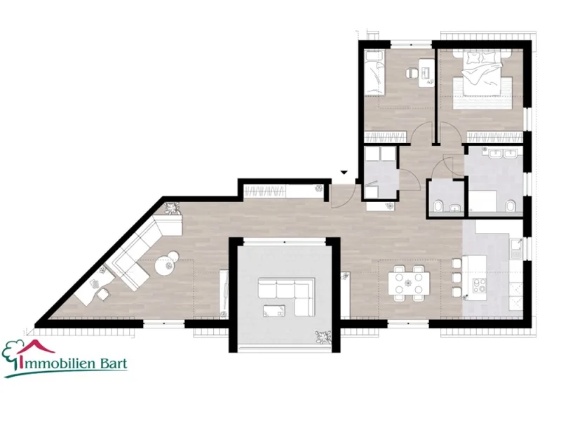 Grundriss  - Wohnung kaufen in Palzem / Helfant - 121 M² NEUBAU DACHGESCHOSSWOHNUNG IN PALZEM