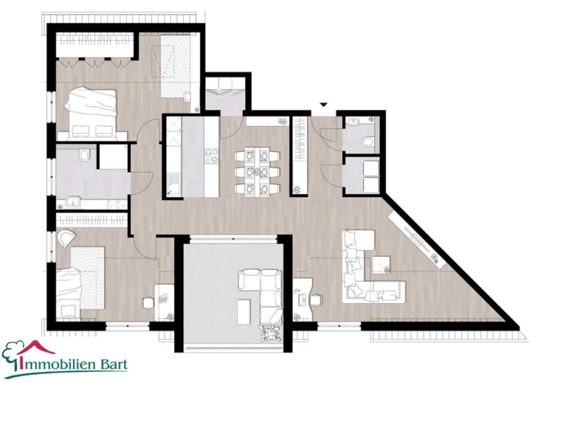 Grundriss  - Wohnung kaufen in Palzem / Helfant - 126 M² DACHGESCHOSS WOHNUNG IN PALZEM-HELFANT