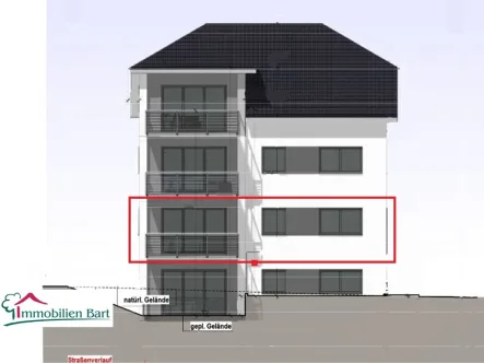 Rückansicht - Wohnung kaufen in Mettlach - 71 M² NEUBAU IN HÖHENLAGE