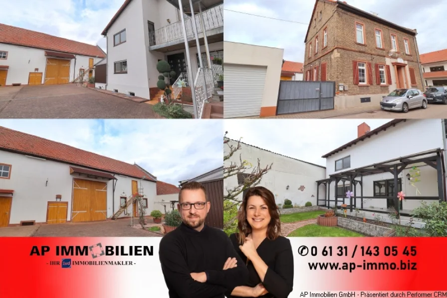 AP Immobilien GmbH Mainz! - Haus kaufen in Gimbsheim - 2 Häuser, 1 Scheune - Hier können Sie Ihre Ideen leben! *PROVISIONFREI F. D. KÄUFER*