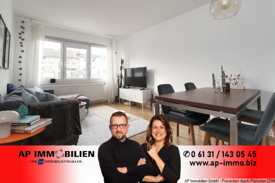 AP Immobilien GmbH Mainz - Wohnung mieten in Mainz - NEUSTADT - Neues Jahr, neue Wohnung! 2 Zimmer, Küche, Bad, Balkon