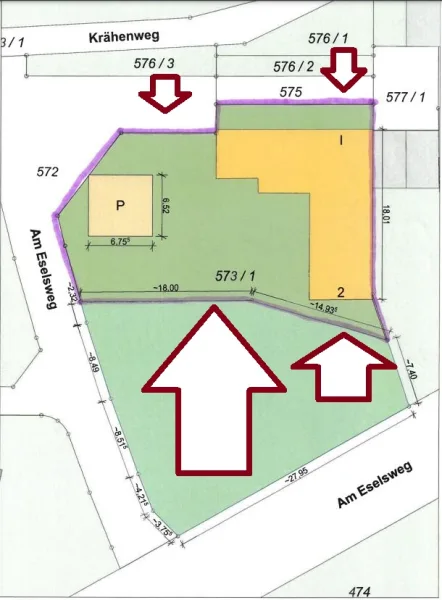 Lageplan - Grundstück kaufen in Mainz-Bretzenheim - Tolles Abrissgrundstück in einer der besten Wohnlagen in Mainz mit Südwestausrichtung