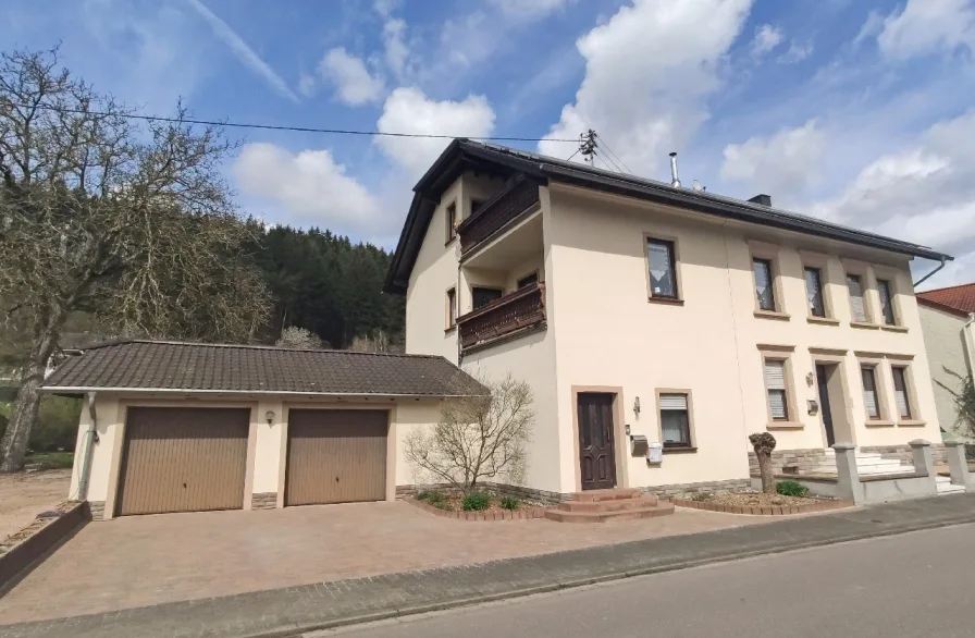 Frontansicht - Haus kaufen in Losheim - gepflegtes Dreifamilienhaus in Losheim-OT