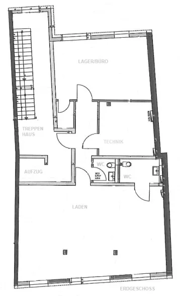 Grundriss - Sonstige Immobilie mieten in Merzig - Neubau ! Laden-/Büro/Kanzlei/Praxisfläche zentral in Merzig, großes Schaufenster, Niedrigenergie