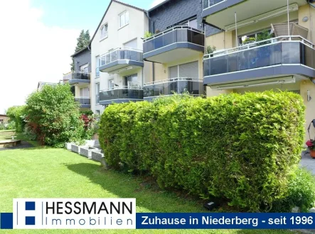 Gartenansicht - Wohnung kaufen in Velbert - Geräumige 3-Zimmer-Wohnung in stadtnaher Wohnlage von Velbert