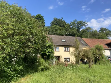 Ansicht mit Garten - Haus kaufen in Grumbach - Einfamilienhaus mit Garage und Garten