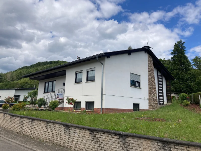 Ansicht - Haus kaufen in Odenbach - Wohnen auf einer Ebene mit Garage, Keller und Garten