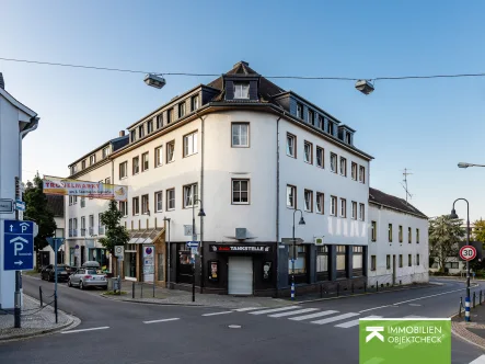 Straßenansicht - Zinshaus/Renditeobjekt kaufen in Ratingen - Vollvermietetes Wohn- und Geschäftshaus am Rande der Ratinger Altstadt