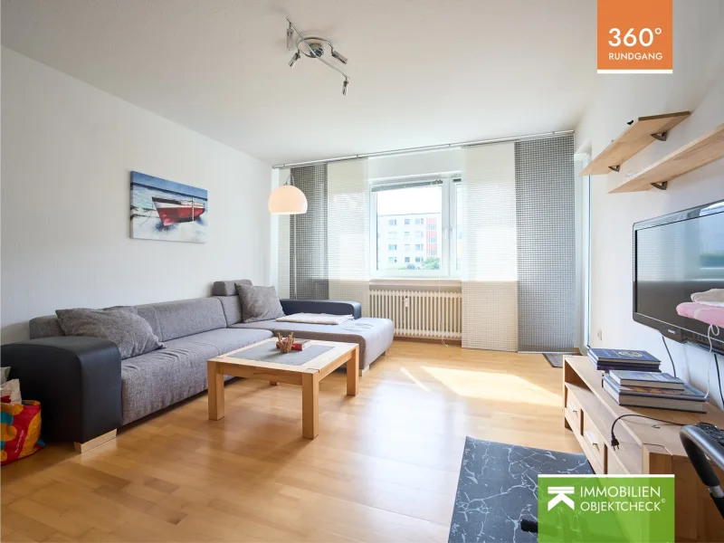 Wohnzimmer - Wohnung kaufen in Velbert - Kapitalanleger aufgepasst: Vermietete und vollmöblierte ETW in gepflegter Wohnanlage