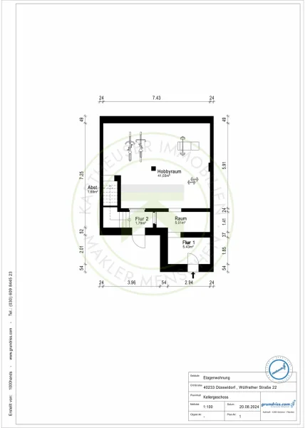 Grundriss Hobbyraum