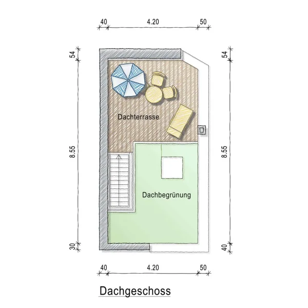 Grundriss Dachgarten