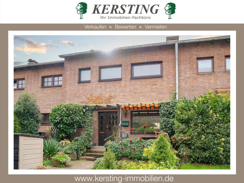  - Haus kaufen in Krefeld - Dyk Lage! Solides Einfamilien-Mittelhaus mit gutem Grundriss, Südwest-Grundstück & Garage